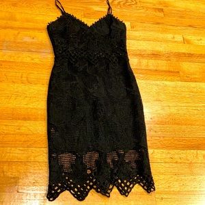 Black lace sexy dress😎